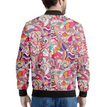 Pastel Bohemian Floral Pattern Print Men's Bomber Jacket
