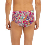 Pastel Bohemian Floral Pattern Print Men's Briefs