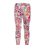 Pastel Bohemian Floral Pattern Print Men's leggings