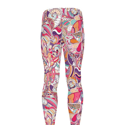Pastel Bohemian Floral Pattern Print Men's leggings