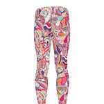Pastel Bohemian Floral Pattern Print Men's leggings