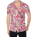 Pastel Bohemian Floral Pattern Print Men's Shirt