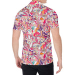 Pastel Bohemian Floral Pattern Print Men's Shirt