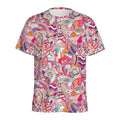Pastel Bohemian Floral Pattern Print Men's Athletic T-Shirt