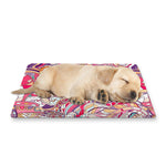 Pastel Bohemian Floral Pattern Print Pet Cooling Mat Cover