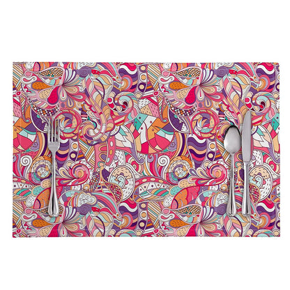 Pastel Bohemian Floral Pattern Print Placemat