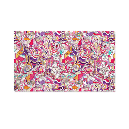 Pastel Bohemian Floral Pattern Print Polyester Flag