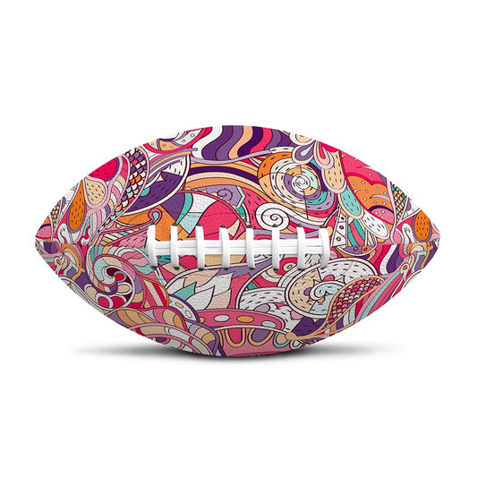 Pastel Bohemian Floral Pattern Print Rugby Ball