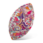 Pastel Bohemian Floral Pattern Print Rugby Ball