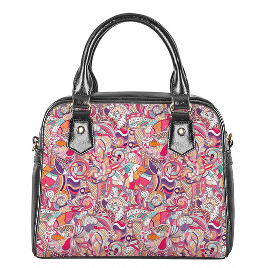 Pastel Bohemian Floral Pattern Print Shoulder Handbag