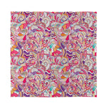 Pastel Bohemian Floral Pattern Print Silk Bandana