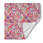 Pastel Bohemian Floral Pattern Print Silk Bandana