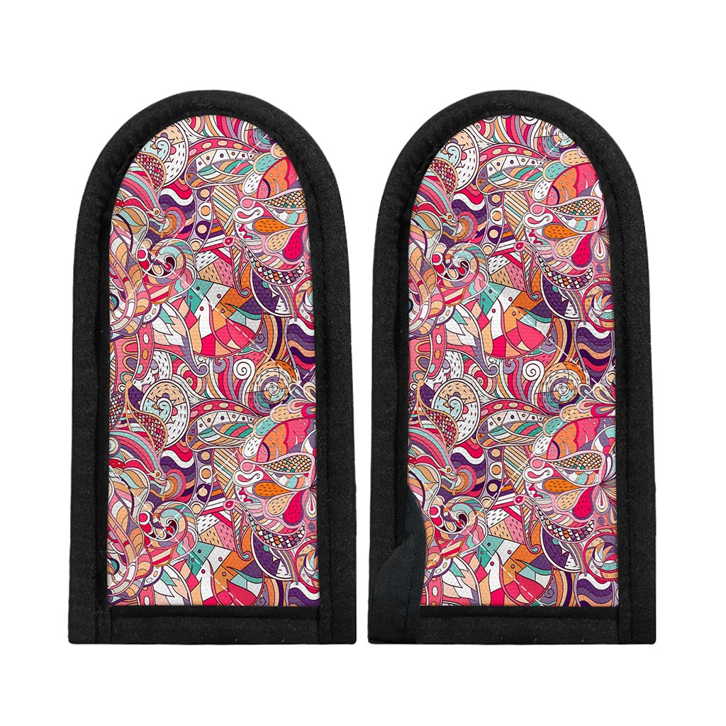 Pastel Bohemian Floral Pattern Print Skillet Handle Cover