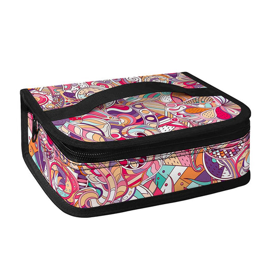 Pastel Bohemian Floral Pattern Print Small Lunch Bag