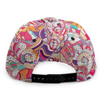 Pastel Bohemian Floral Pattern Print Snapback Cap