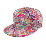 Pastel Bohemian Floral Pattern Print Snapback Cap