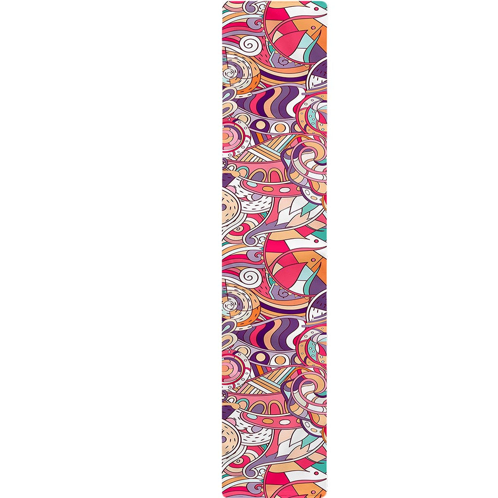 Pastel Bohemian Floral Pattern Print Table Runner