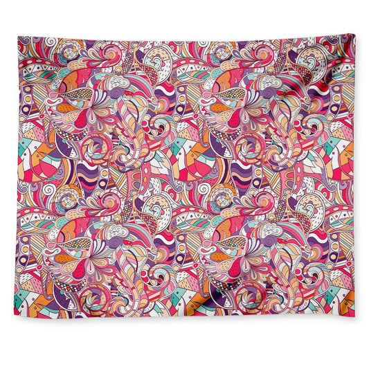 Pastel Bohemian Floral Pattern Print Tapestry