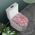 Pastel Bohemian Floral Pattern Print Toilet Lid Cover