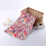 Pastel Bohemian Floral Pattern Print Towel
