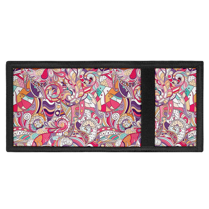 Pastel Bohemian Floral Pattern Print Trifold Wallet