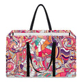 Pastel Bohemian Floral Pattern Print Utility Tote Bag