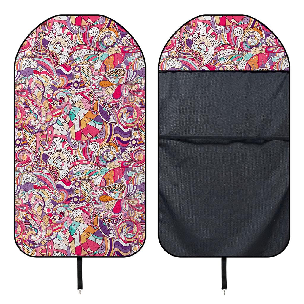 Pastel Bohemian Floral Pattern Print Waterproof Car Seat Cover
