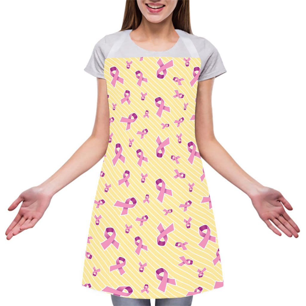 Pastel Breast Cancer Awareness Print Adjustable Apron