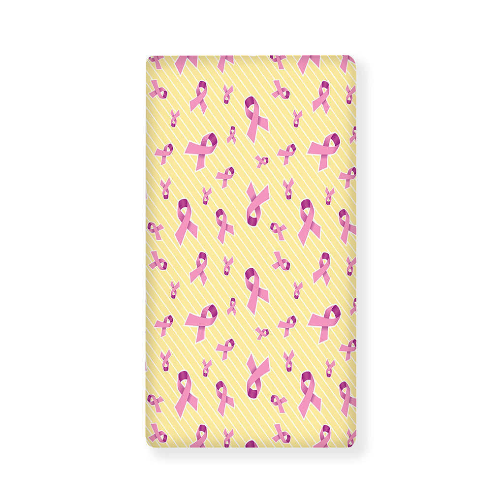 Pastel Breast Cancer Awareness Print Baby Crib Sheet