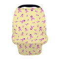 Pastel Breast Cancer Awareness Print Baby Seat Cover