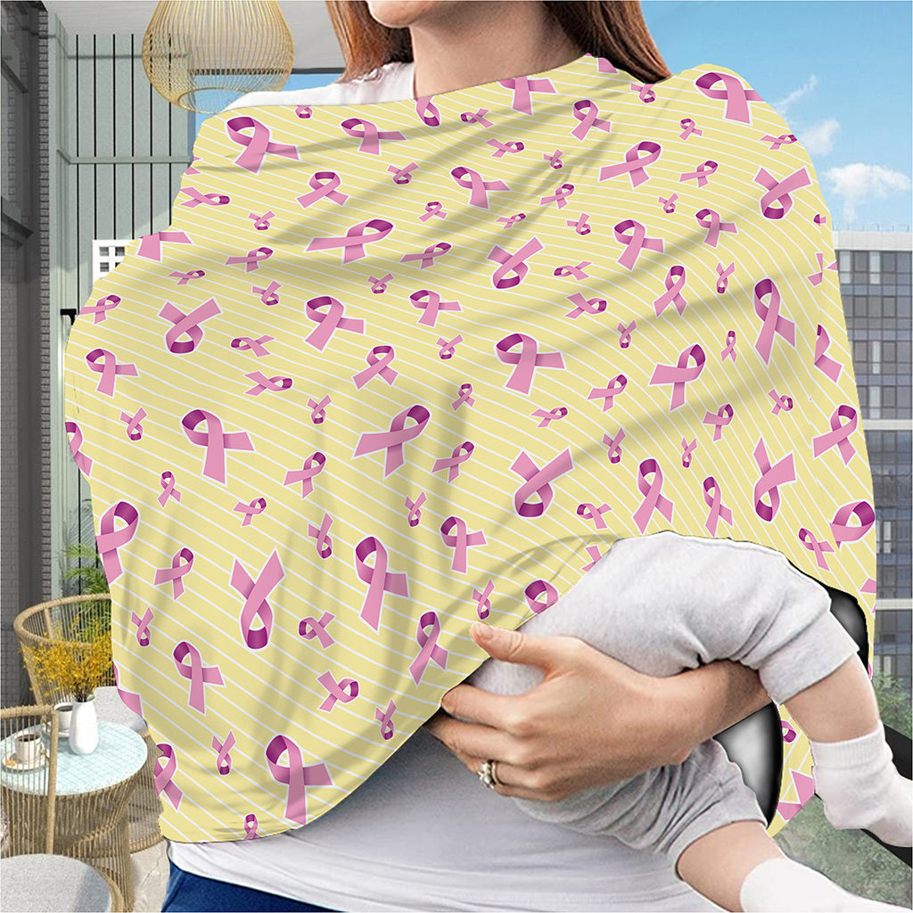 Pastel Breast Cancer Awareness Print Baby Seat Cover
