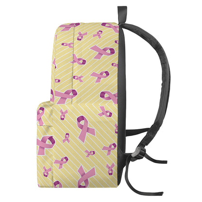 Pastel Breast Cancer Awareness Print Backpack