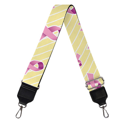 Pastel Breast Cancer Awareness Print Bag Strap