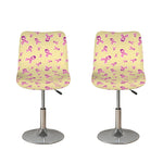 Pastel Breast Cancer Awareness Print Bar Stool Covers