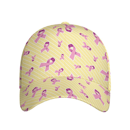 Pastel Breast Cancer Awareness Print Baseball Cap