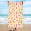 Pastel Breast Cancer Awareness Print Beach Towel