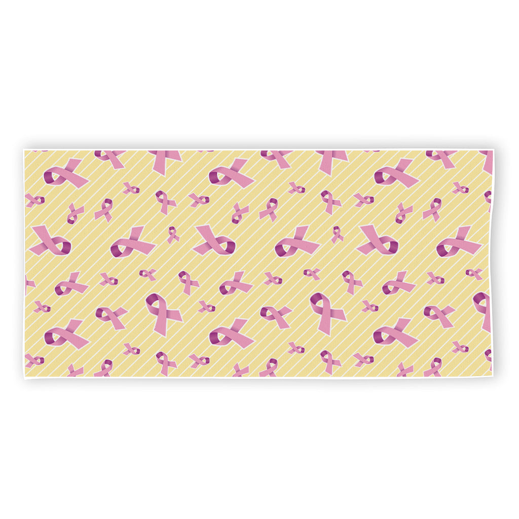 Pastel Breast Cancer Awareness Print Beach Towel