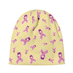 Pastel Breast Cancer Awareness Print Beanie