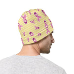 Pastel Breast Cancer Awareness Print Beanie