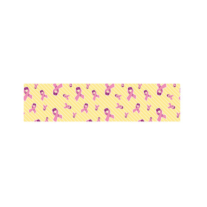 Pastel Breast Cancer Awareness Print Bed Runner