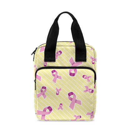 Pastel Breast Cancer Awareness Print Bible Tote Bag