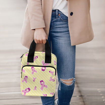 Pastel Breast Cancer Awareness Print Bible Tote Bag