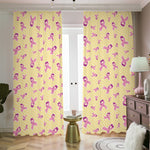 Pastel Breast Cancer Awareness Print Blackout Pencil Pleat Curtains