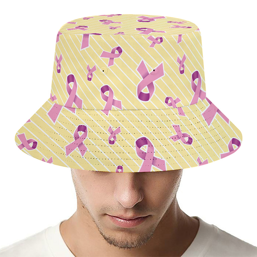 Pastel Breast Cancer Awareness Print Bucket Hat