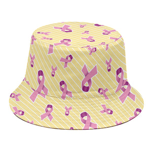 Pastel Breast Cancer Awareness Print Bucket Hat