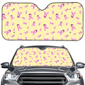 Pastel Breast Cancer Awareness Print Car Windshield Sun Shade