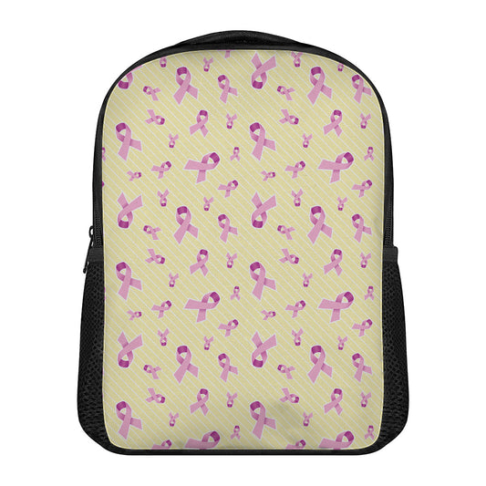 Pastel Breast Cancer Awareness Print Casual Backpack