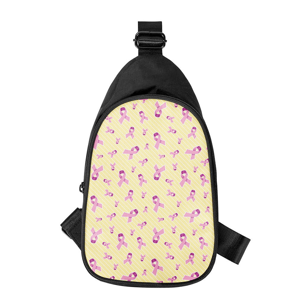 Pastel Breast Cancer Awareness Print Chest Bag