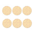 Pastel Breast Cancer Awareness Print Coaster Set