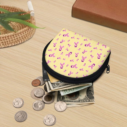 Pastel Breast Cancer Awareness Print Coin Purse